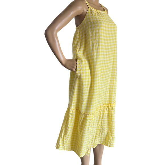 Free Assembly Yellow Gingham Midi Dress - Picture 5 of 7